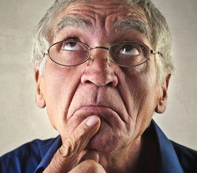 Man thinking about something